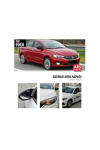 Fiat Egea Sedan 2015 2016 2017 Uyumlu Araca Özel Yarasa Batman Piano Black Ayna Kapağı Takımı
