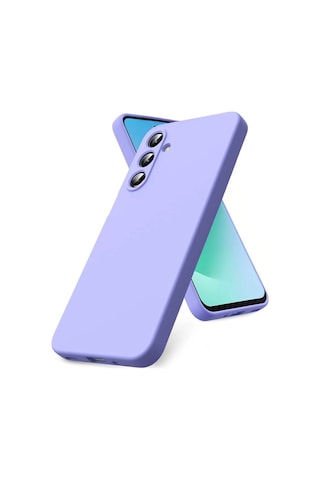Samsung Galaxy Uyumlu S25 Fe Nano İçi Kadife Silikon - Lila - Legu-874969