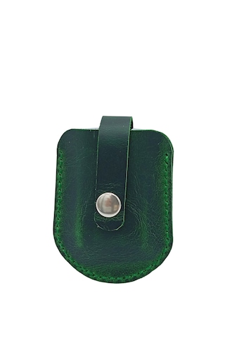 Hakiki Deri Mekanizmalı Zippo Çakmak Kılıfı - Haki Haki