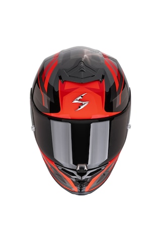 Scorpion Exo R1 Evo Iı Air Vital Spor Motosiklet Kaskı Siyah Gümüş Kırmızı Siyah
