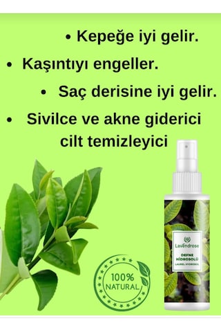 Lavendrose Defne Suyu Kepeğe Karşı Etkili Tonik Saç Derisi Bakımı