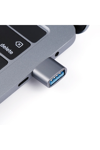 Gplus Apple Uyumlu MacBook Pc Telefon Usb Typec Çevirici Otg Gümüş