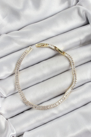 Mey İthalat Pirinç Zirkon Taşlı İnce Su Yolu Model Gold Renk Kadın Bileklik - Özel Seri Meyeb683efceb40fd2d634408493b Altın