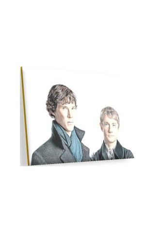 Cakasepetim Modern Sherlock Holmes Ve Dr Watson Ahşap Mdf Tablo
