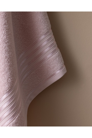 Madame Coco Marnot Bordürü %100 Pamuk Floşlu Banyo Havlusu - Pudra - 70x140 Cm 8684427300107 Çok Renkli