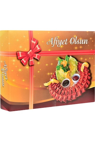 Miyo Ambalaj Çiğ Köfte Kutusu Metalizeli Krome 500 G 100'lü 12 x 21.5 x 4 CM