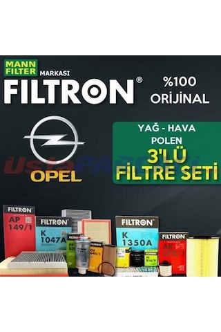 Opel Astra H 1.6 Mann Filtron Filtre Bakım Seti 2004-2013 (495301239)
