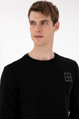 U.S. Polo Assn. Erkek Regular Fit Bisiklet Yaka Siyah Sweatshirt 50293456-VR046