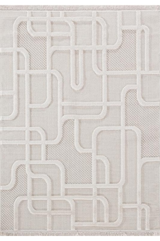 Vivaldi Soho 1088 Krem İskandinav Serisi Salon Oturma Yatak Odası Halısı Krem