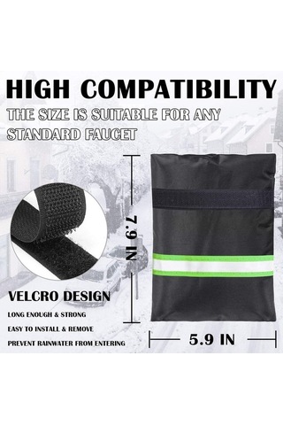 Novahub 6 Adet Kış Dış Mekan Musluğu Don Korumalı Kapak Bahçe Musluğu Anti-ze Yeniden Kullanılabilir Kapak Yansıtıcı Şeritli