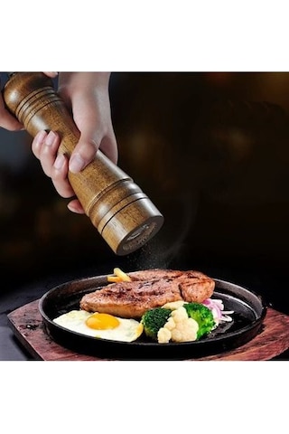 2'li Set Masterchef Tuz Karabiber Değirmeni Baharat Öğütücü Ceviz