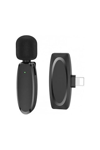 Polham Profesyonel Kablosuz iPhone Uyumlu Lightning Yaka Mikrofonu, 20 M Mesafeli Yayıncı Yaka Mikrofonu