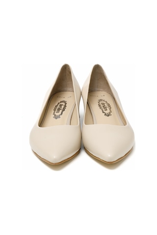 Topuklu/ Stiletto Kadın Rc-4004 Deriden Krem Krem