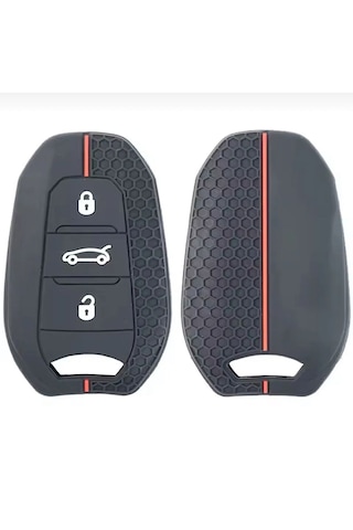 Opel Mokka Crossland X Grandland X Combo Silikon Anahtarı Kılıfı Siyah