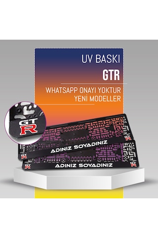 Gtr Türk Plakalık, 2 Adet Premium Uv Baskı, Plakalıkhane