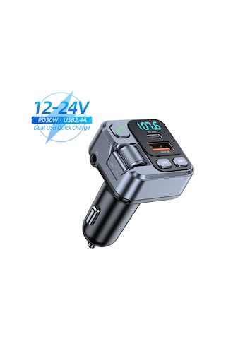 Liangmei Bluetooth 5.1 Araç Fm Verici Araba Mp3 Stereo Müzik