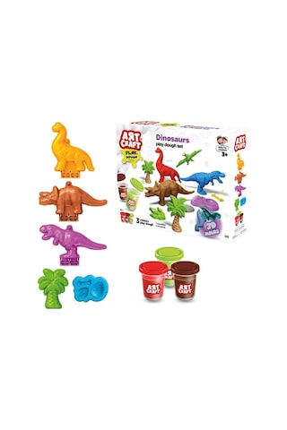 03996 Art Craft Dinozorlar Hamur Set 168 Gr -fentoys Çok Renkli
