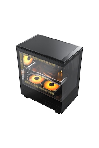 Aıgo Darkflash Db330m Usb3.0 4x12cm Fan Temperlı Cam Sıyah Matx Oyuncu Kasası