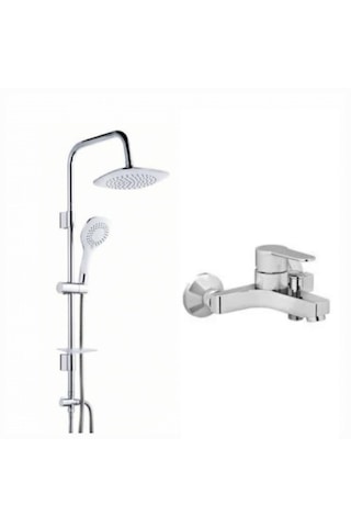 Artema Win S A42676 Banyo Batarysı + Tema Bianco 53270 5+1 Tepe Duş Seti Krom