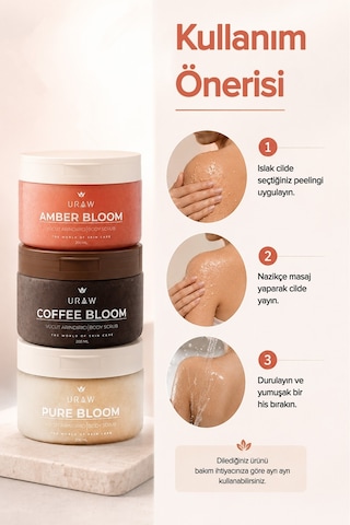 Bloom Vücut Peeling Seti 3'lü