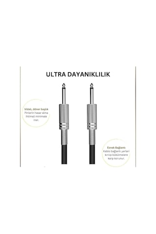 Gitar Jack Kablosu 10m-32,8ft Elektro Akustik Bas Bağlama Keman Amfi & Mixer Uyumlu Jak Kablo