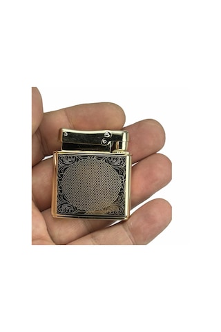 Retro Benzinli Çakmak Muhtar Çakmağı Altın Metal