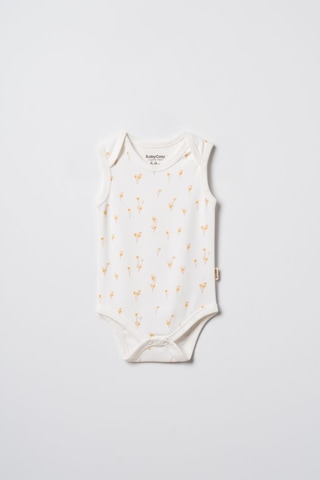 Babycosy Organic Wear Bebek 2li Askılı Zıbın Body %100 Organik Pamuk - Bebek Ve Yenidoğan Serisi - Csy3050 Ekru