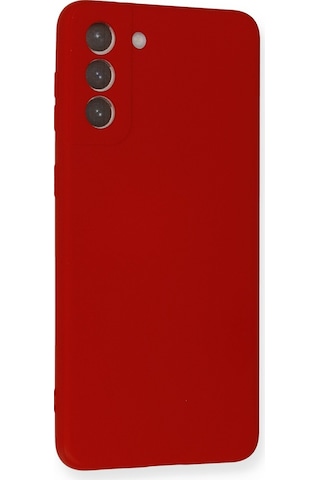 Newface - 328 - Samsung Galaxy Uyumlu S21 Plus Kılıf Nano İçi Kadife Silikon - Csmo-tex - - Kırmızı