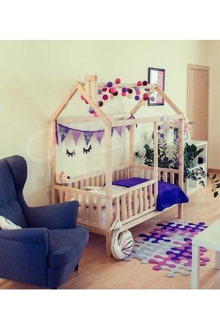 Köşk_Mobilya Köşk Mobilya Montessori Yatak Çatılı Model 90X190