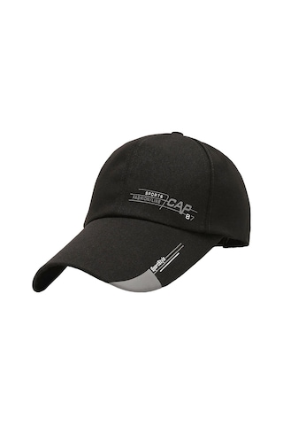 Erkek Beyzbol Şapkası Spor Outdoor Moda Başlık Koşu Yürüyüş Seyahat Açık Hava Etkinlikleri İçin Şık Ve Rahap Kullanışlı Şapka Siyah