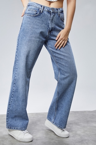 Cedy Denim Cedy Denım Yüksek Kalite Kadın Palazzo Yüksek Bel Cotton Jean Pantolon