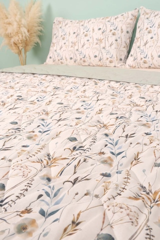 Gardenya Çift Kişilik Pamuklu Kapitone Pike & Yatak Örtüsü Çok Renkli