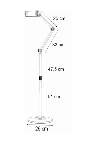 6-11 İnch Metal Ayaklı Flexible Tablet Ve Telefon Tutucu Stand 16