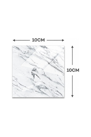 Gökçeoğlu Cam Bardak Altlığı Royal Mermer 4'lü Takım 10cm X 10cm Çok Renkli