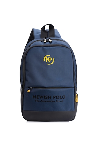 Newish Polo Unisex Minimal Sırt Çantası Laptop Bölmeli Şehir İçi Kullanım - New406 Lacivert