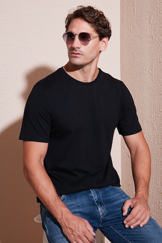 Buratti Pamuklu Regular Fit Bisiklet Yaka Erkek T Shirt 59020204 Siyah