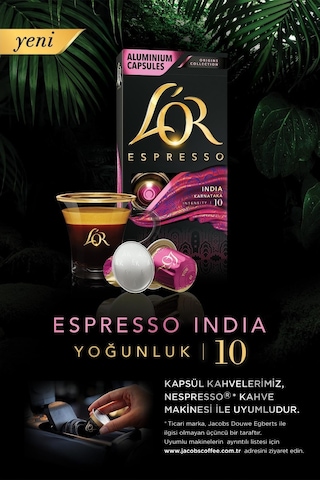 L'or Espresso Origin India Fırsat Paketi 3 x 10 Kapsül