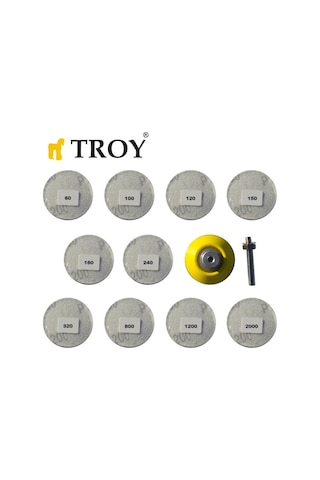 Troy 25930 Aşındırıcı Cırt Zımpara Seti, 101 Parça