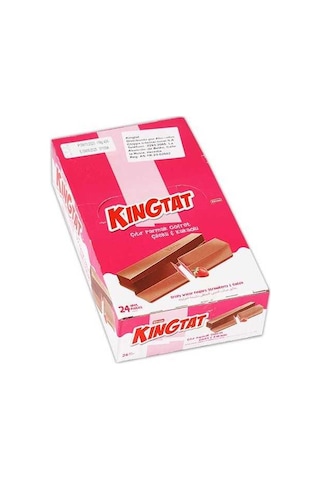 King Tat Çilekli 18 Gr. 24 Adet (1 Kutu)