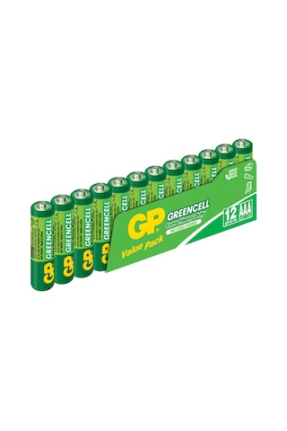 GP Greencell GP24G Çinko Karbon AAA İnce Kalem Pil 12'li