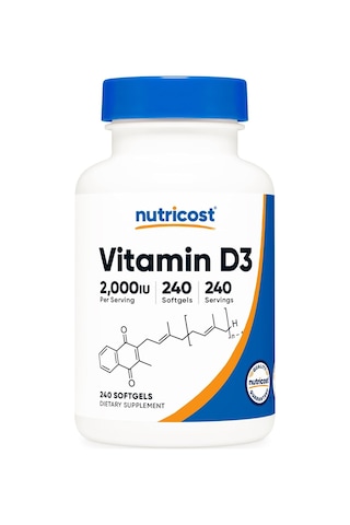 Nutricost Vitamin D3 2000 İu Softgels, 240 Softgels