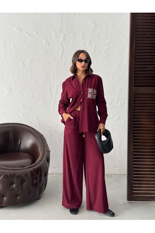 Verymoda Fitilikadife Pantolon F1996 Bordo