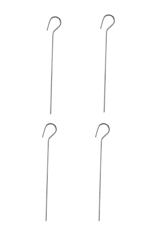 Çelik Çadır Kazığı 30 Cm Uzunluk 4.5 Mm Kalınlık Çadır Tente İçin Kullanım 4 Adet Uzun Kalın Gümüş