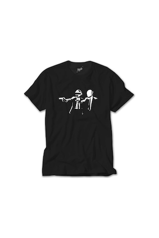 Daft Punk Pulp Fiction Siyah Tişört Siyah