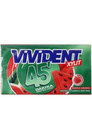 Vivident Cüzdan Sakız 45 Dakika Karpuz Aromalı 18 x 26 G