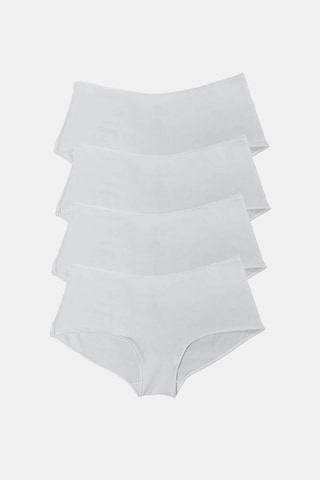 Malabadi Kadın Ekru 4 Lü Paket Geniş Kenarlı Modal Slip Külot 1126 Ekru