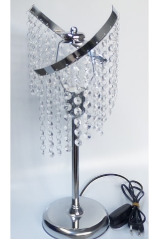 Metal Krom Taşlı Abajur Diğer