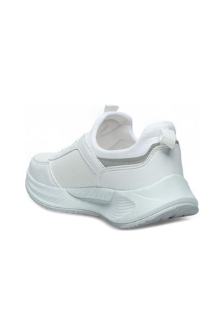 Acropol 137-26 Cilt Deri Slip On Anatomik Sneaker Beyaz Gümüş 36-40 Beyaz