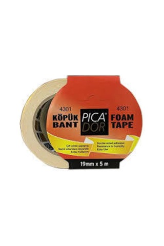Picador Çift Taraflı Bant Köpük Rulo Askılı 19 Mm x 5 Mt
