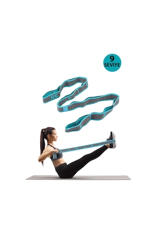 Trendpoint 9 Farklı Seviyeli Direnç Bandı Spor Egzersiz Aerobik Pilates Squat Lastiği Fitness Yoga